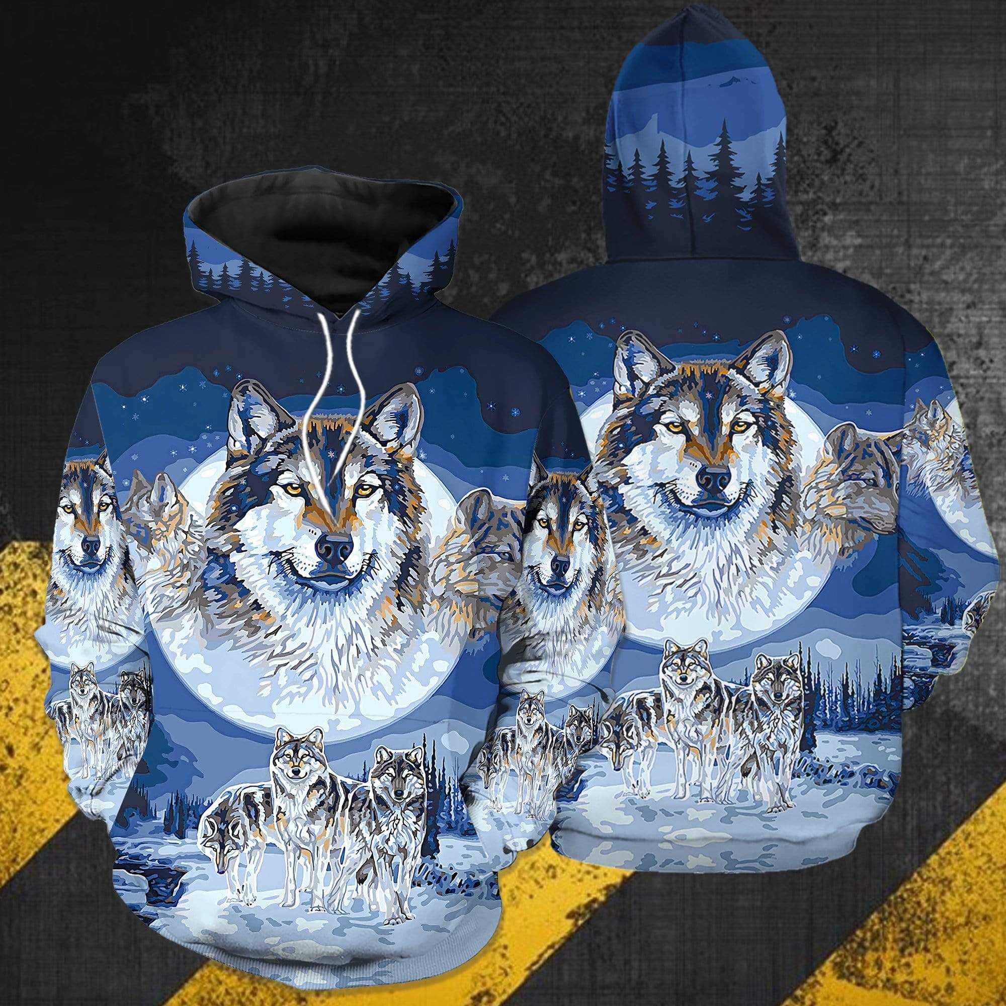 Wolf Night Hoodie 3D All Over Print