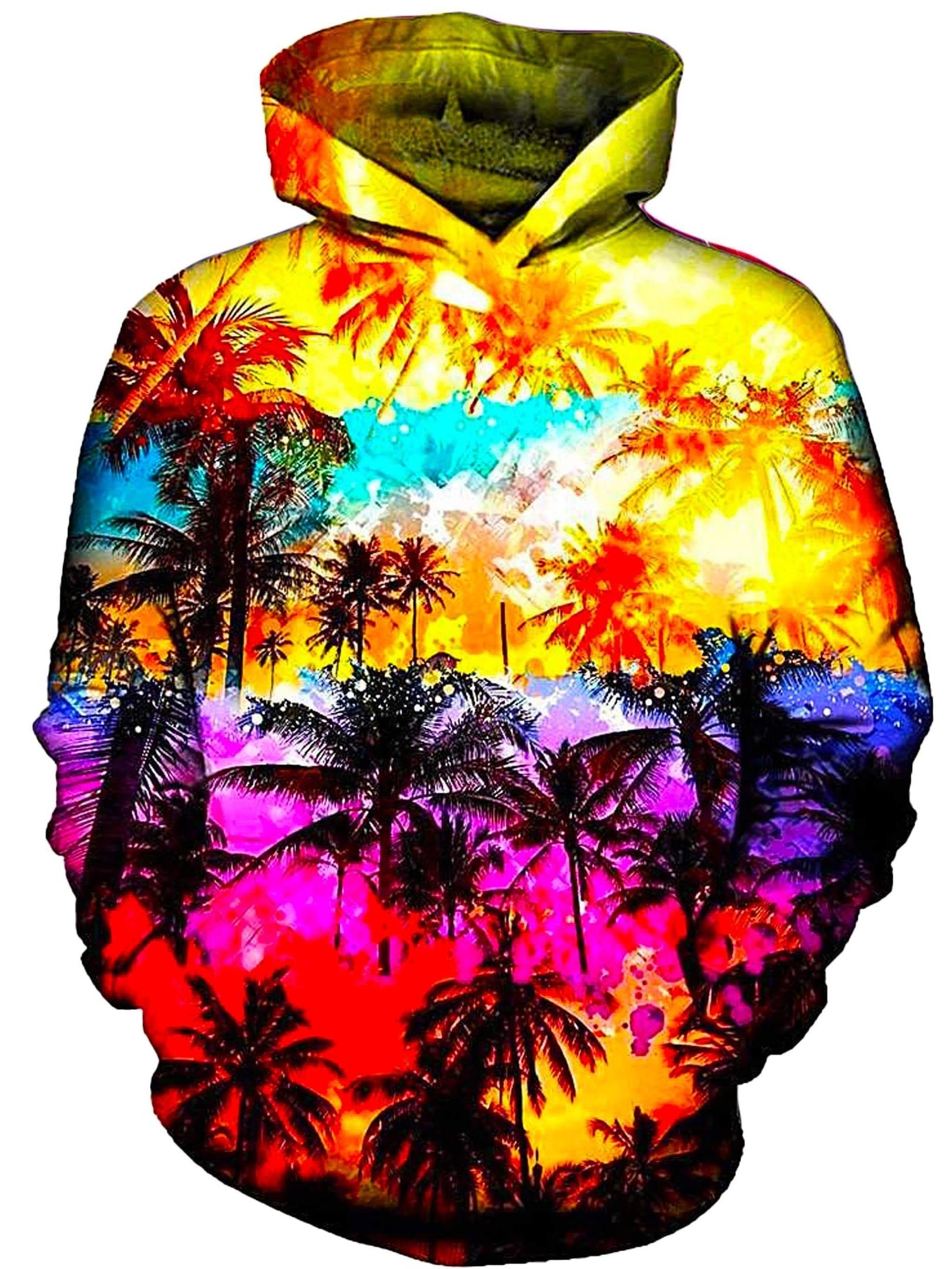 Colorful Florida Palm Trees Hoodie 3D All Over Print
