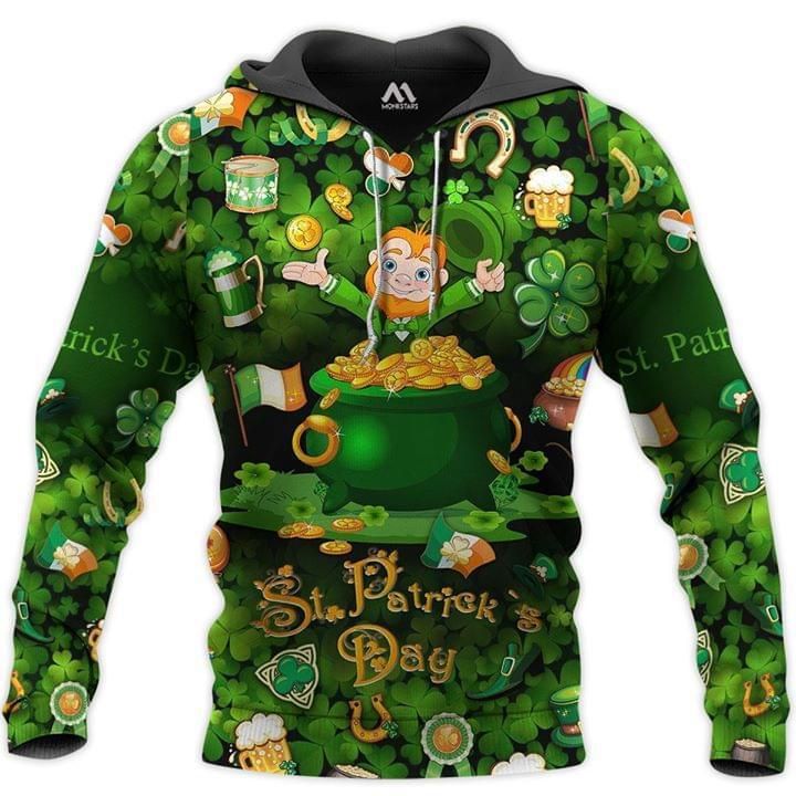 St. Patrick'S Day Horse Shoes Hoodie 3D All Over Print