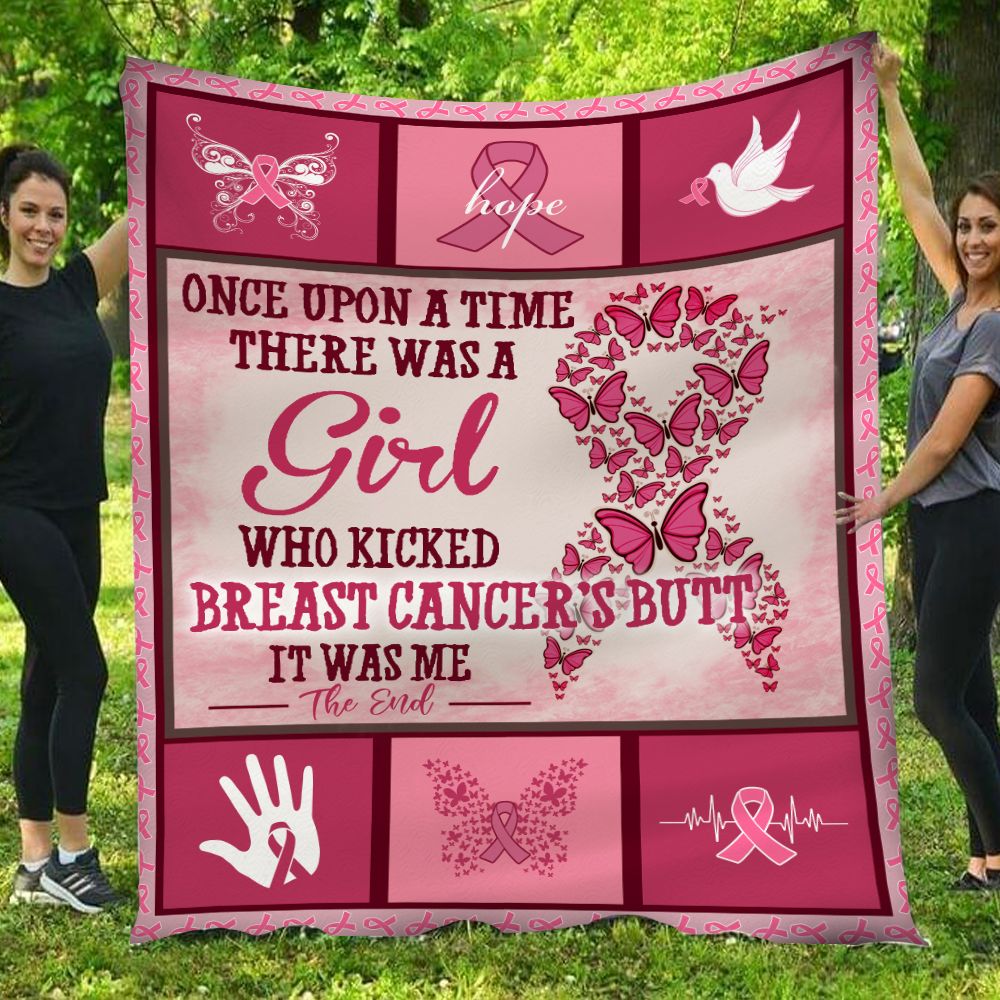 Once Upon A Time There Was A Girl Who Kicked Breast Cancer Fleece Blanket PAN