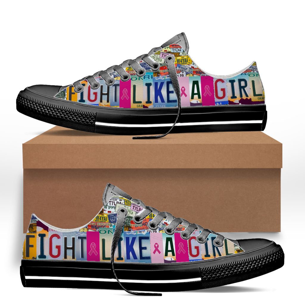 Fight Like A Girl Breast Cancer Low Top Shoes PANLTS0007