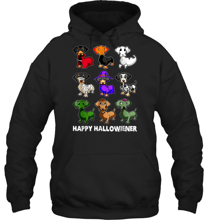 Dachshund Happy Halloweiner Funny Halloween Dogs Lover T Shirt