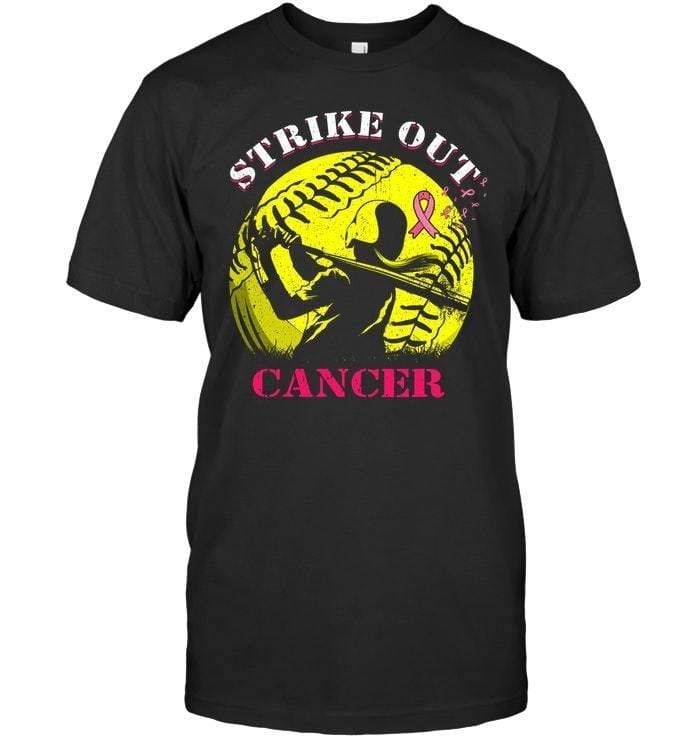 Softball Player Strike Out Breast Cancer T-Shirt