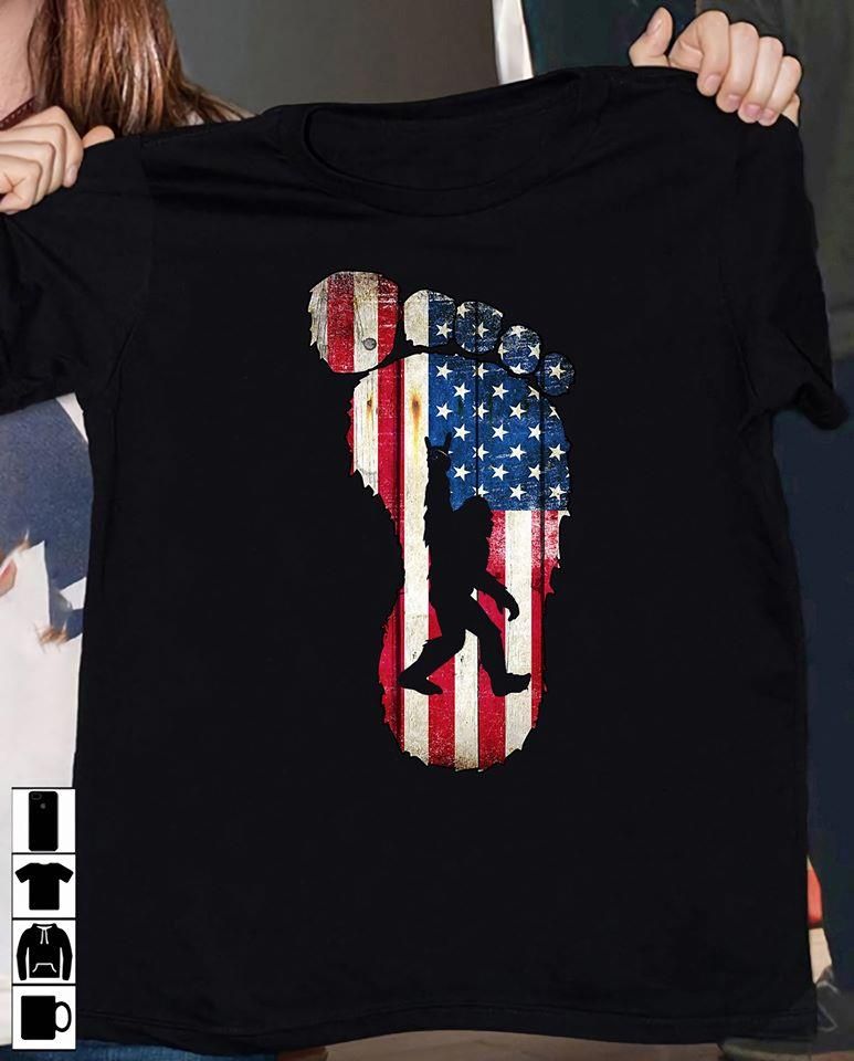 Bigfoot American Flag Shirt #V