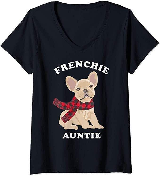 Frenchie Auntie Funny Dog Lover T-Shirt