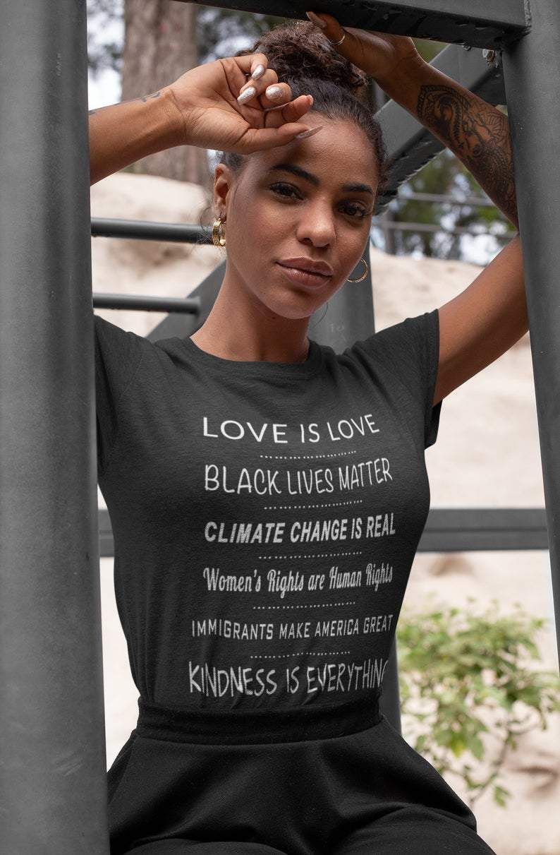 Love Is Love Black Lives Matter T-Shirt