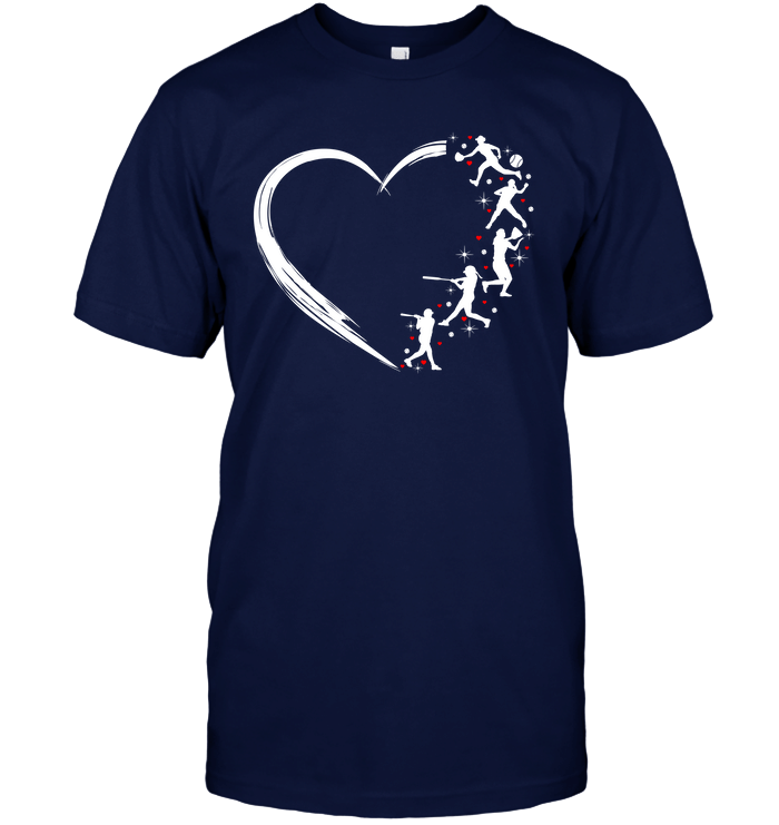 Bling Softball Heart T-Shirt