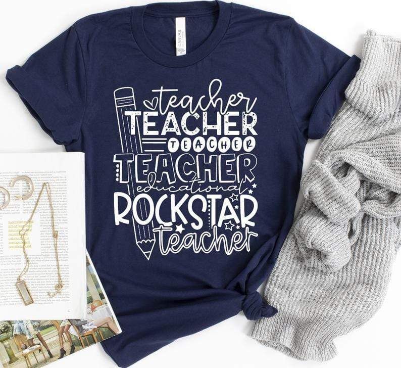 Rockstar Funny Teacher Gifts Back To School T-Shirt