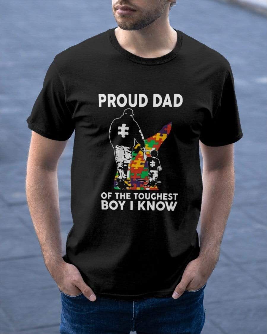 Gifts For Dad Proud Autism Dad Tshirt PAN