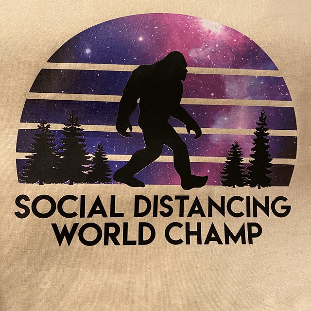 Bigfoot Social Distancing World Champion Galaxy Shirt