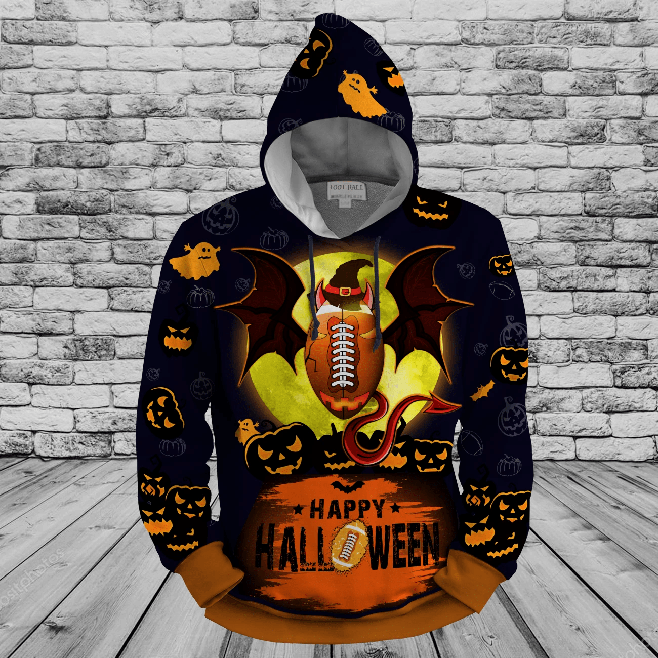 Amazing Football Halloween Hoodie 3D All Over Print