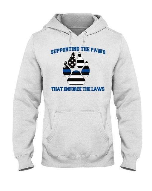 Supporting The Paws That Enforce The Laws Back The Blue T-Shirt PAN