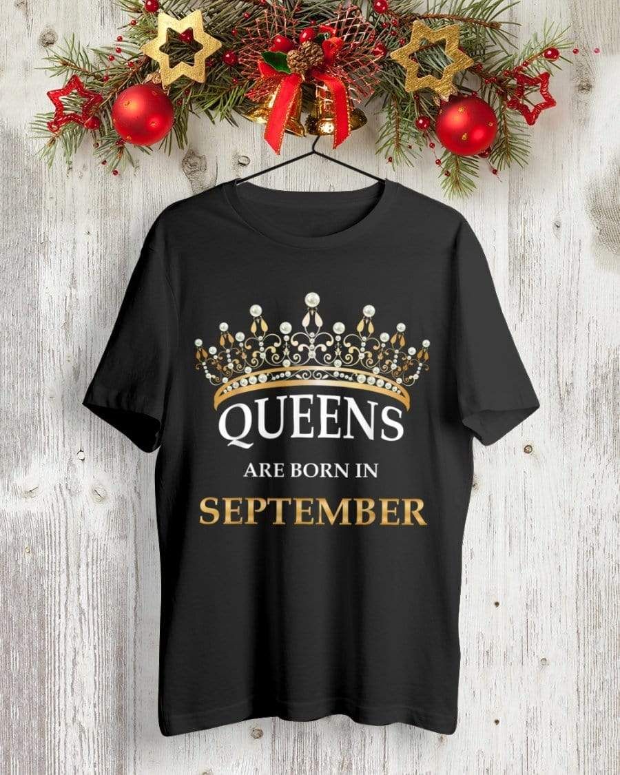 Personalized Queens Are Born In Custom Month T-Shirt