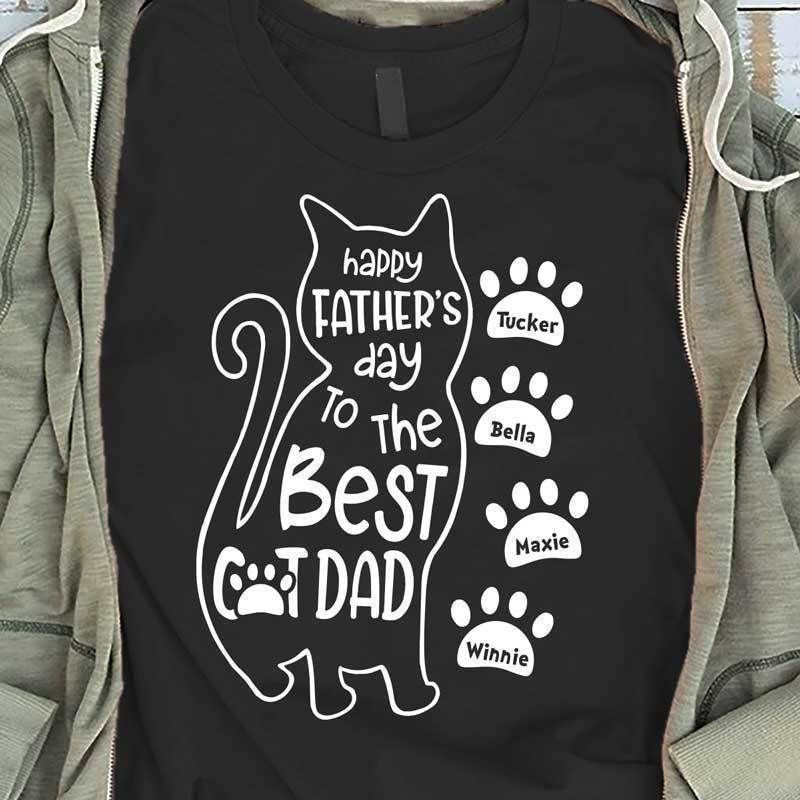 Gifts For Dad  Best Cat Dad Ever T-Shirt