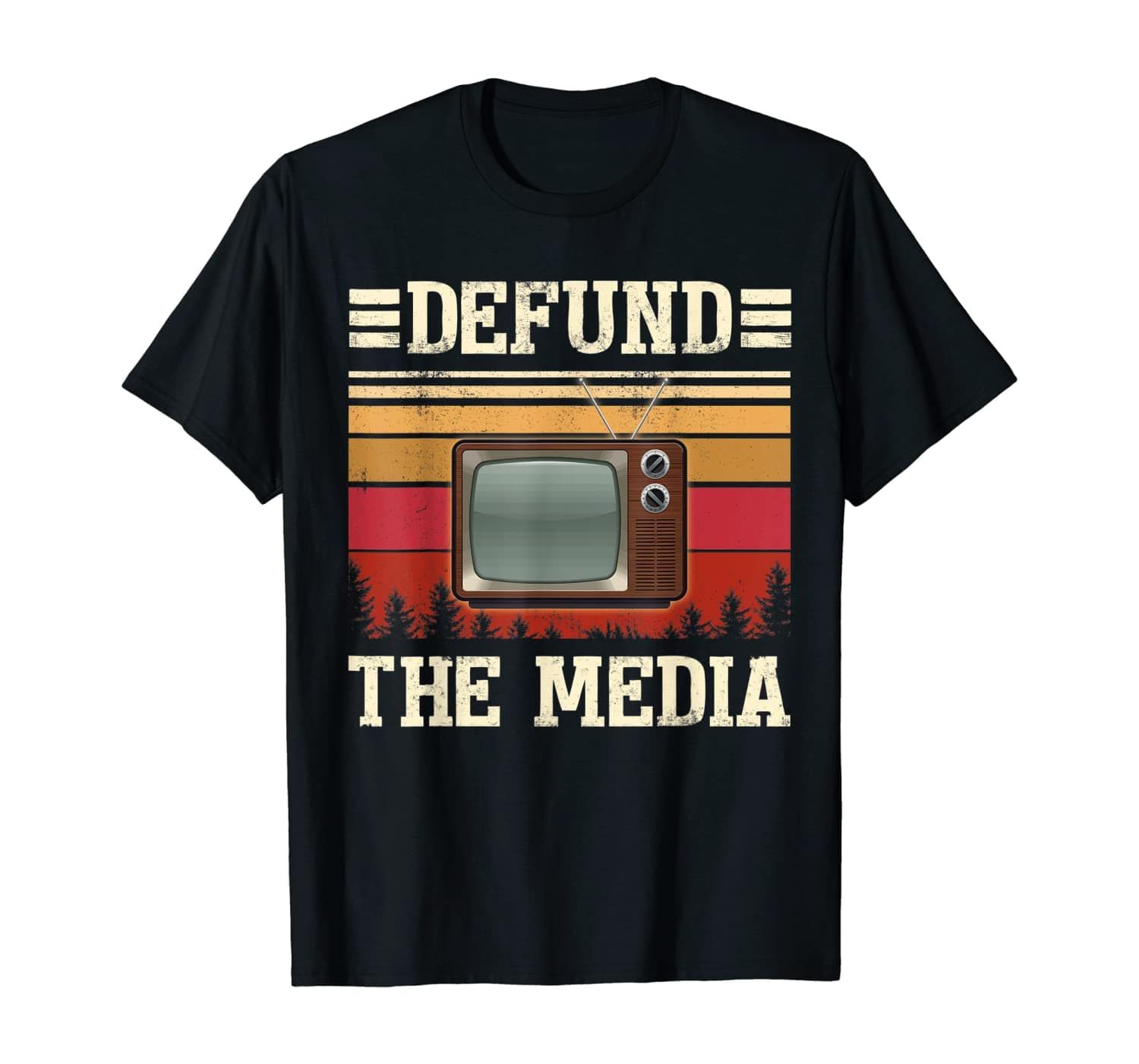 Defund The Media Shirt Retro Vintage Style