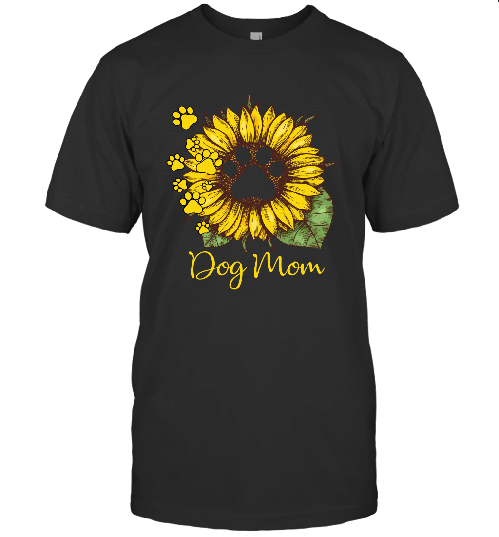 Dog Mom Puppy Lovers Hippie Style Women Gifts Sunflower T-Shirt