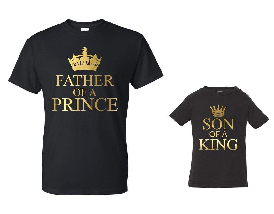 Gifts For Dad  Father Of A Princess Son Of A King Dad T-Shirt