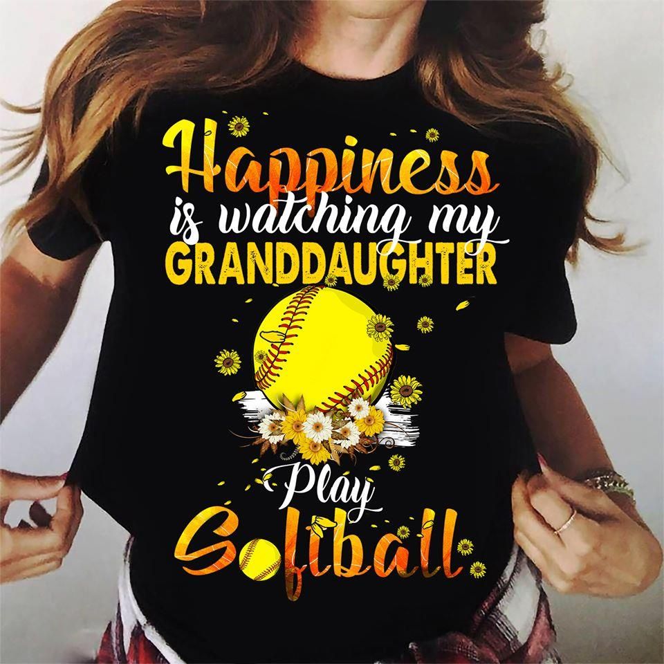 Happiness Is Watching My Granddaughter Play Softball T-Shirt PAN2DSET0013