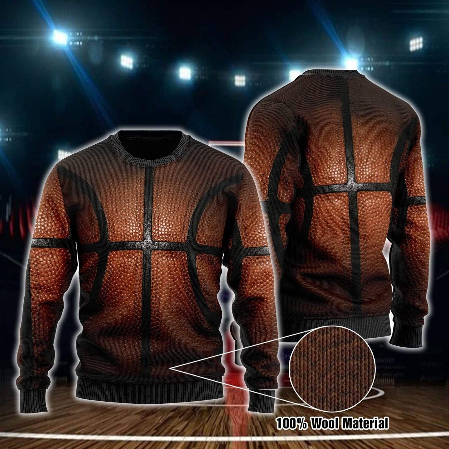 Basketball Orange Wool Sweater