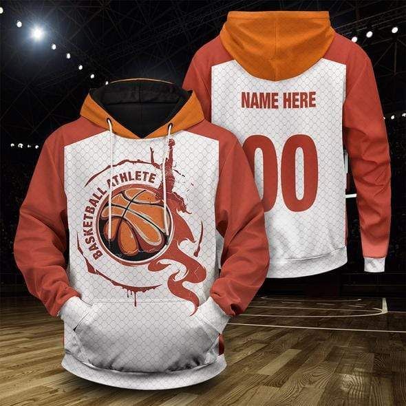 Personalized Basketball Athlete Custom Name & Number Hoodie 3D All Over Print