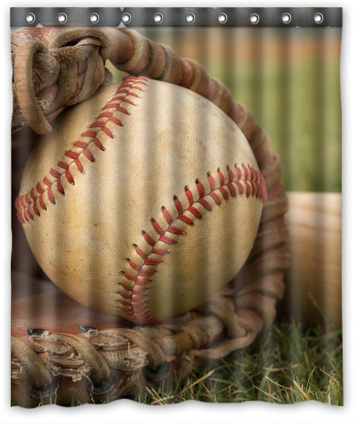 Vintage Baseball Shower Curtain