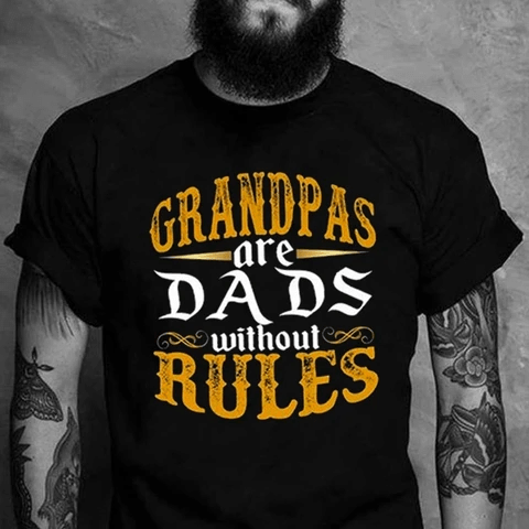 Gifts For Dad  Grandpas Rules T-Shirt