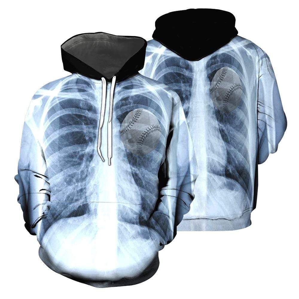 Baseball In My Heart Hoodie 3D All Over Print