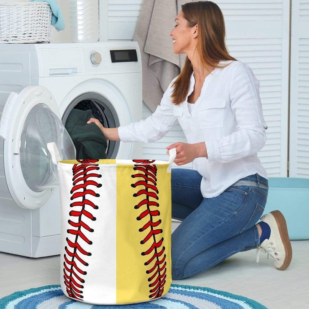 Baseball And Softball Laundry Basket