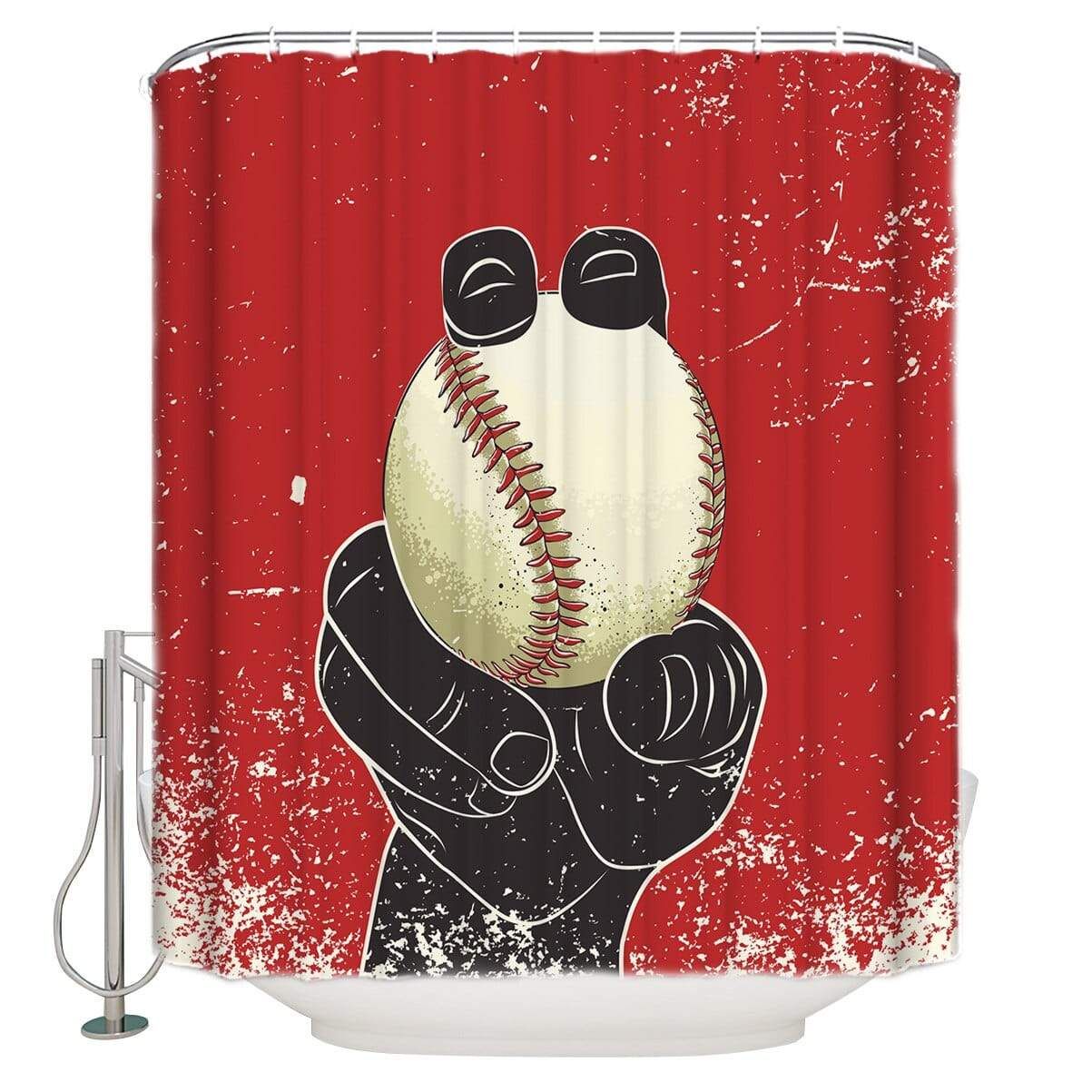 Baseball Hand Signal Shower Curtain