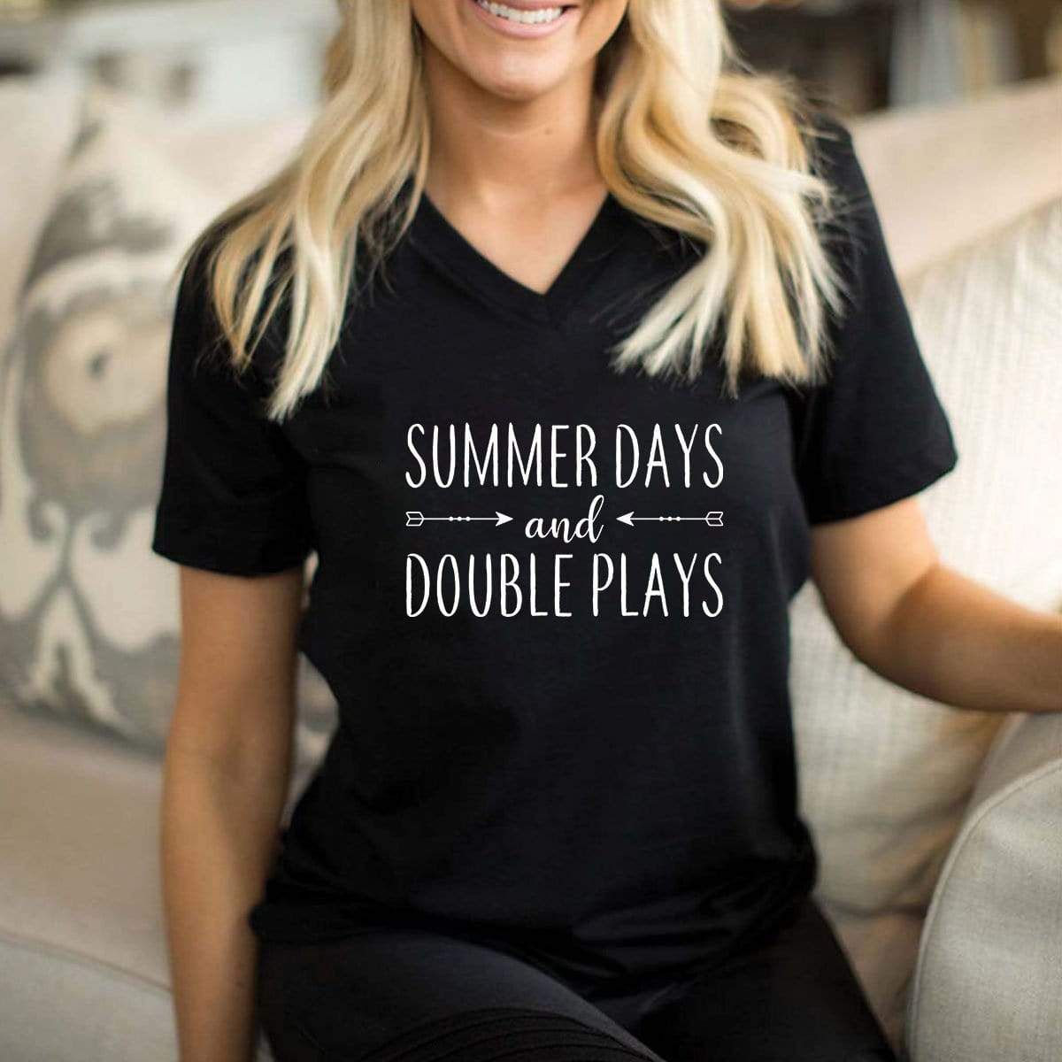 Baseball Summer Days And Double Plays T-Shirt