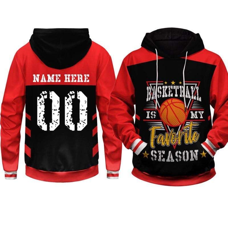 Personalized Basketball Is My Season Custom Name & Number Hoodie 3D All Over Print PAN3HD0239
