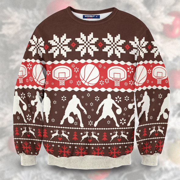 Basketball Merry Swishmas Christmas Sweater