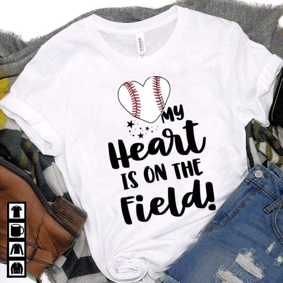 Baseball My Heart Is On The Field T-Shirt