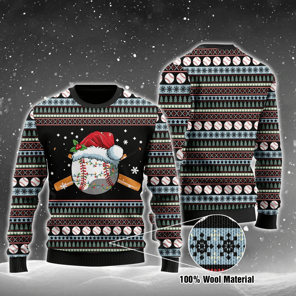 Christmas Vibe For Baseball Lover Sweater
