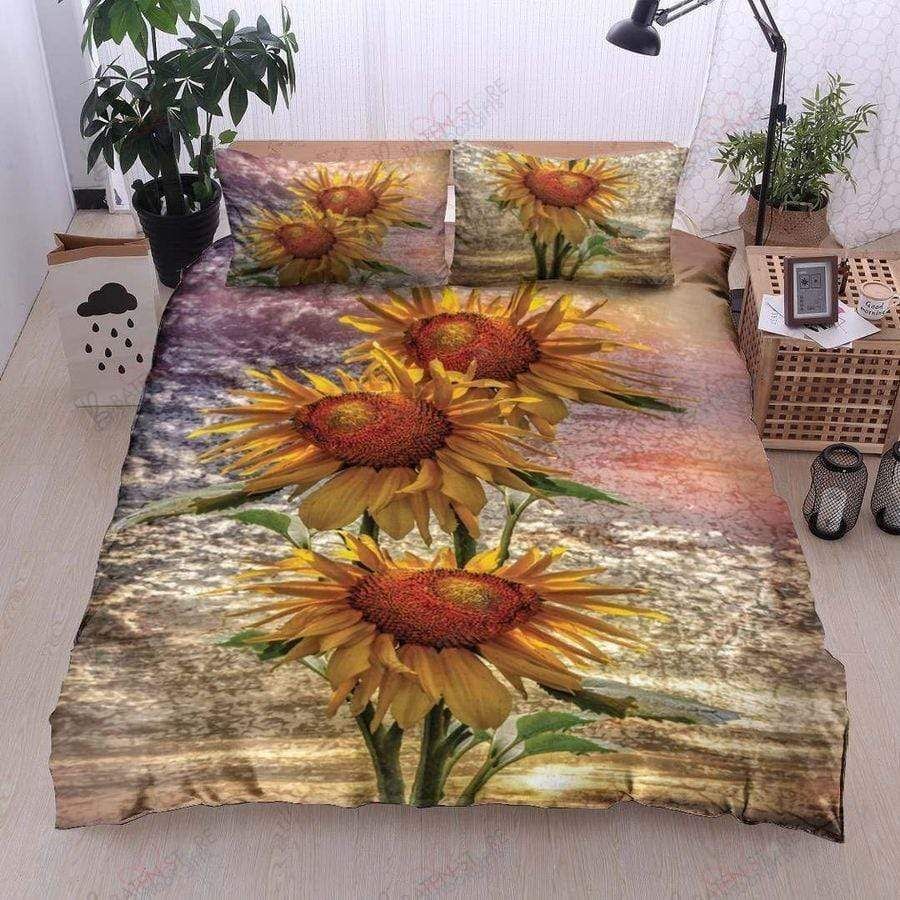 Sunflower Vintage Duvet Cover Bedding Set