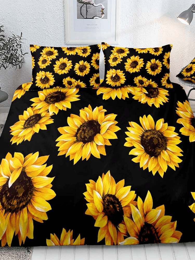 Sunflower Art Duvet Cover Bedding Set