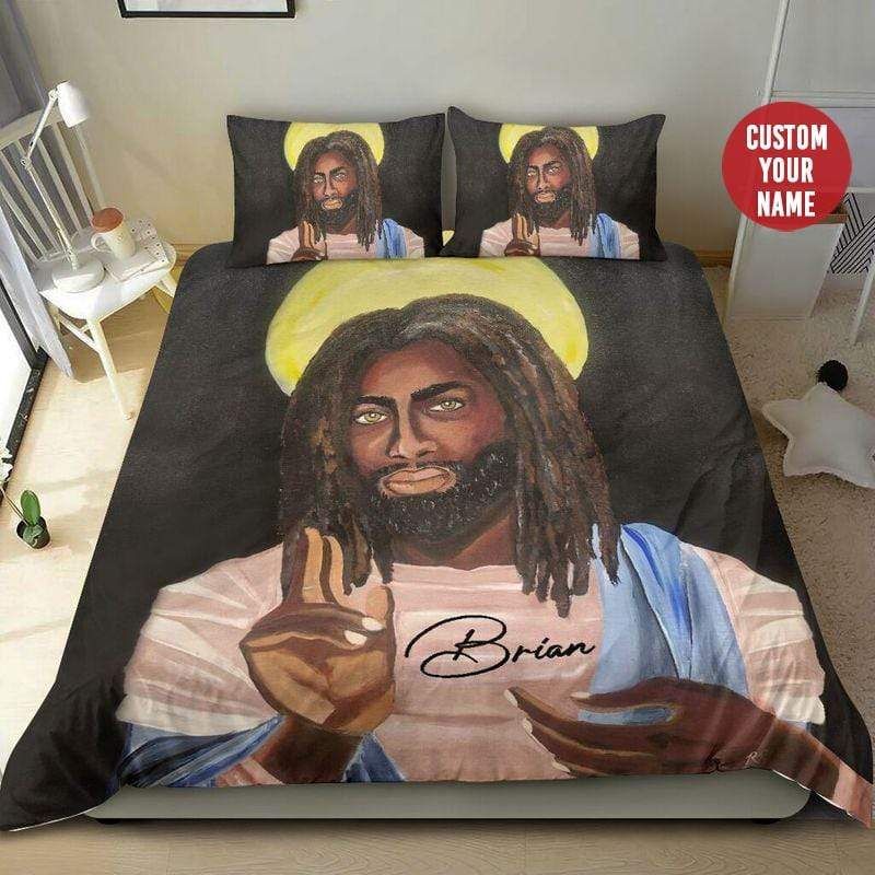 Personalized Jesus Custom Name Duvet Cover Bedding Set