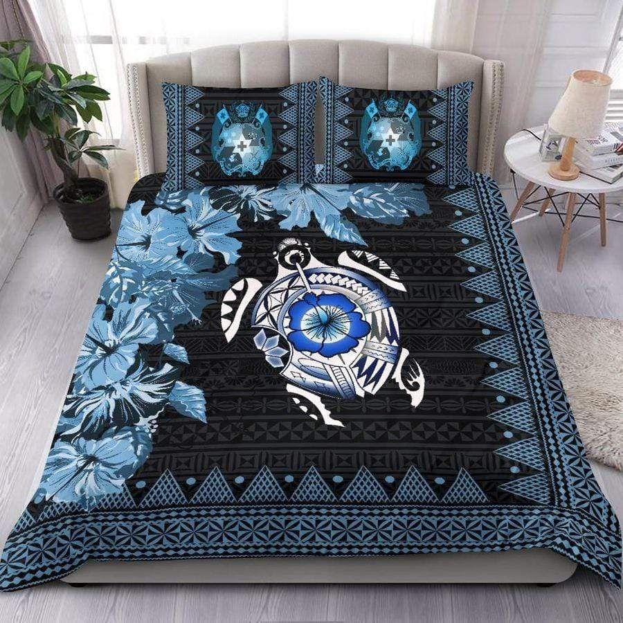 Tonga Turtle Blue And Black Bedding Duvet Cover Bedding Set