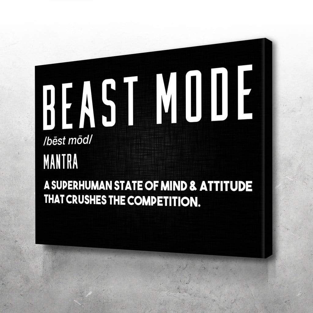 Beast Mode Black Canvas Wall Art PANCAV0017