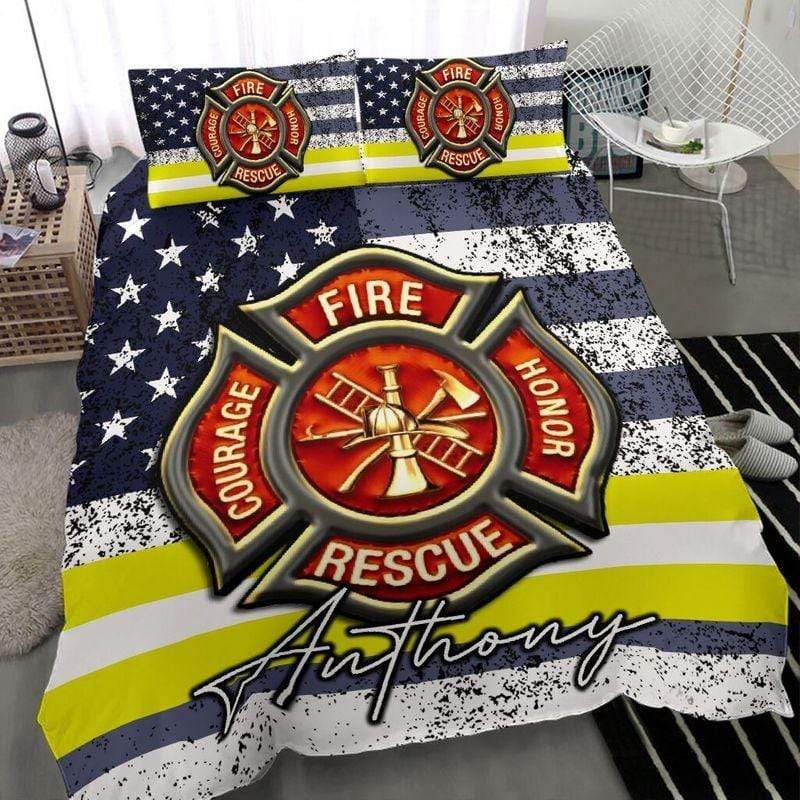 Proud American Firefighter Duvet Cover Bedding Set
