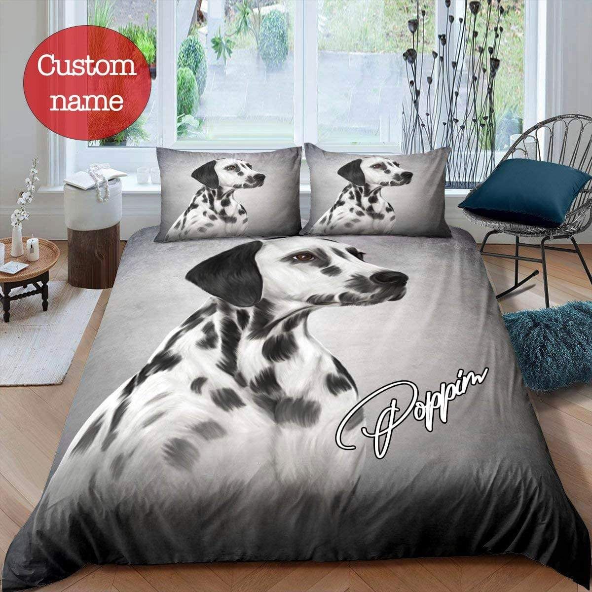 Personalized Puppy Dog Custom Name Bedding Set