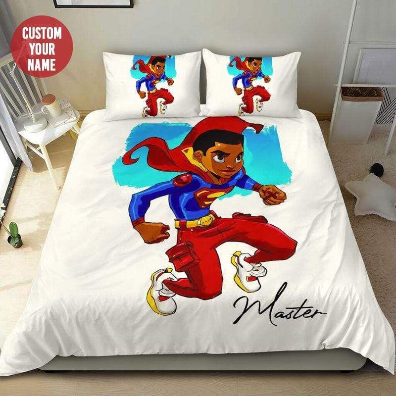 Personalized My Baby Boy Is A Super Man Custom Name Duvet Cover Bedding Set