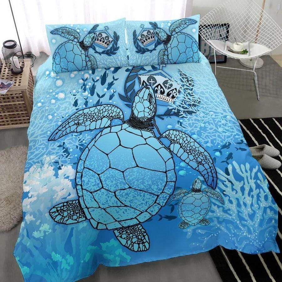Tonga Turtle Blue Bedding Duvet Cover Bedding Set
