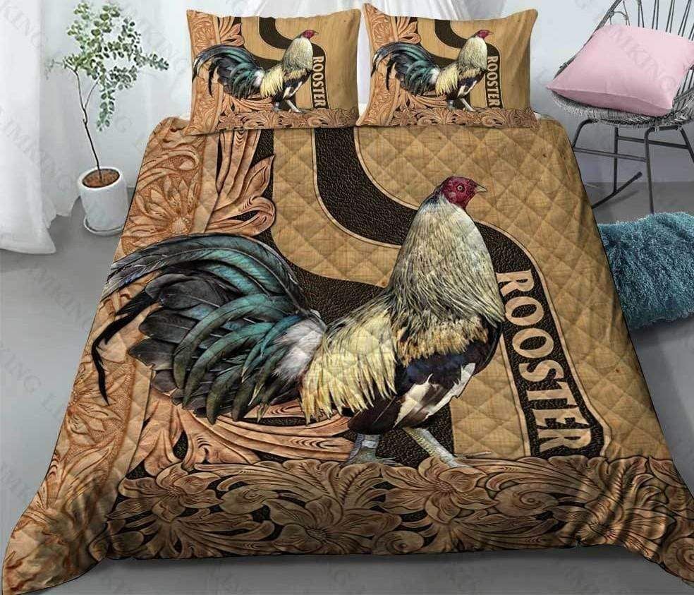 Rooster Vintage Duvet Cover Bedding Set