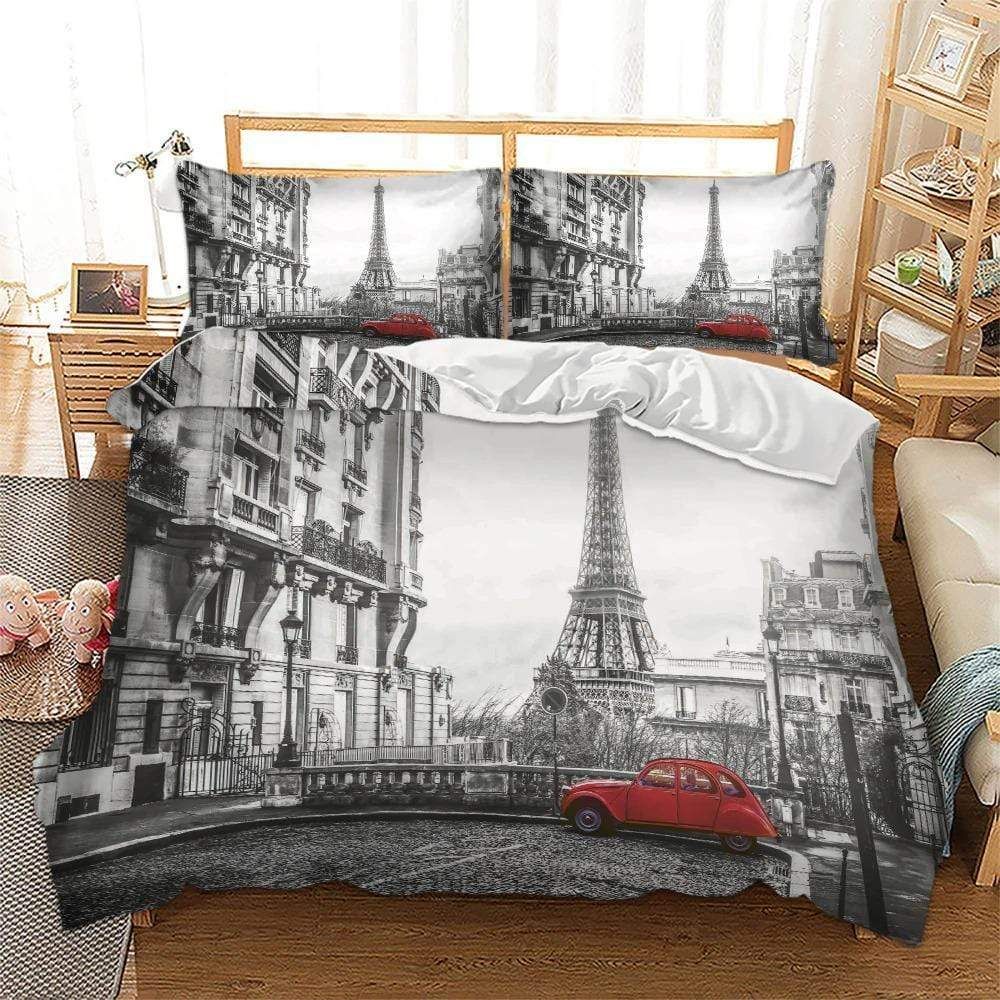 Romantic France Paris Tower Bedding Set