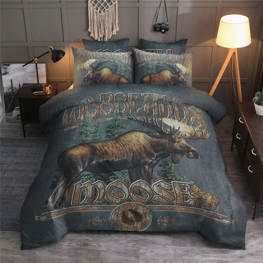 North Woodlands Moose Duvet Cover Bedding Set