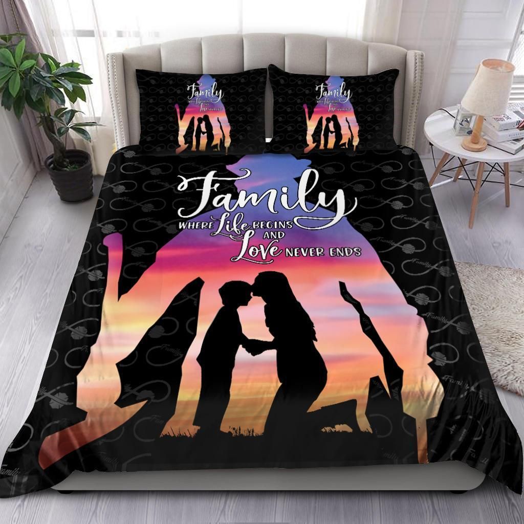 Happy Family Of Firefighter Lover Duvet Cover Bedding Set