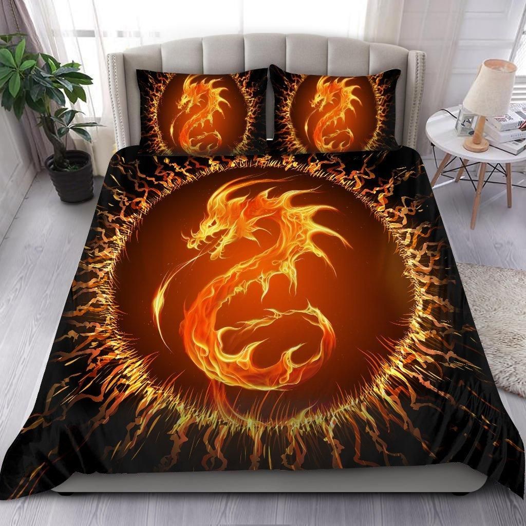 Fire Dragon Duvet Cover Bedding Set