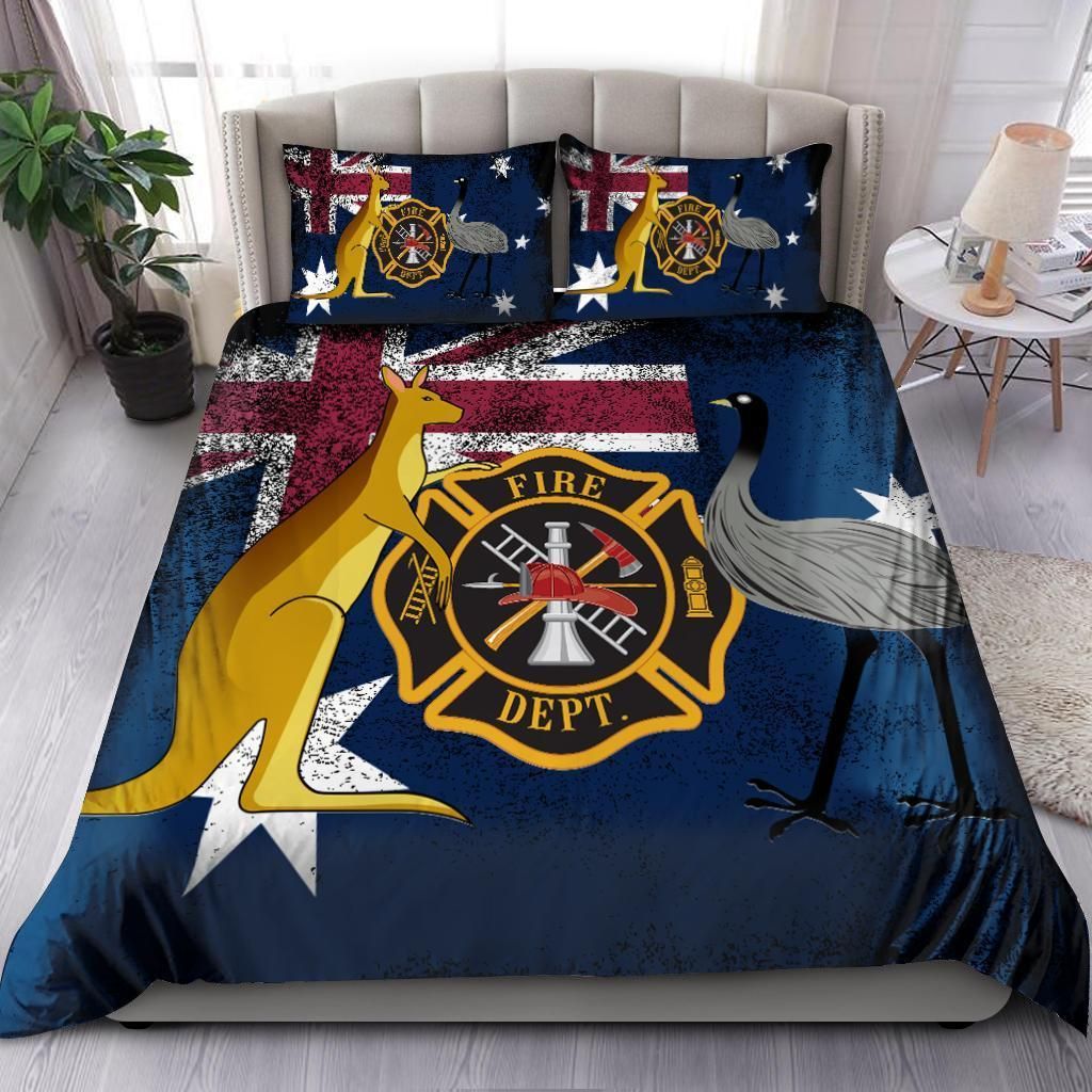 Proud Australian Firefighter Duvet Cover Bedding Set