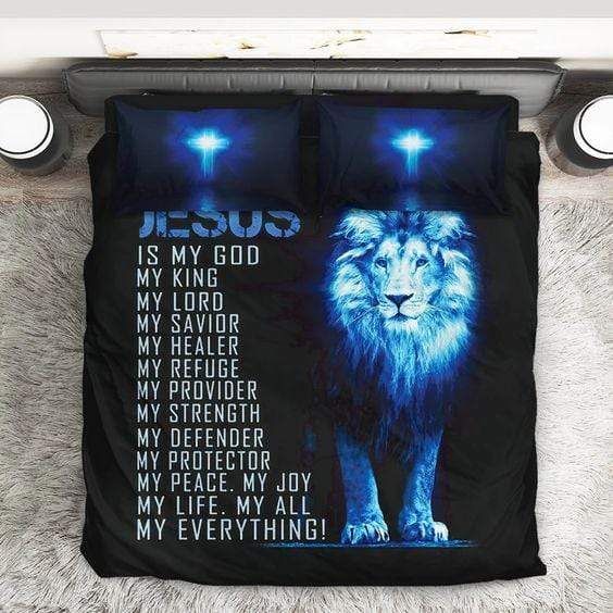 Jesus My Everything Lion Duvet Cover Bedding Set